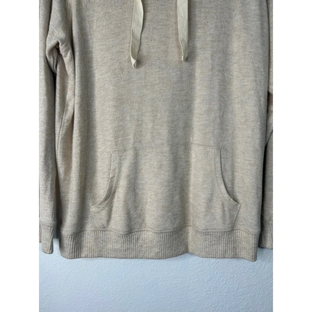 Torrid Hoodie Sleepwear Womens 1X Beige Colorblock Super Soft Lounge Pullover